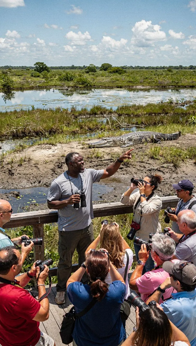 Воздушная лодка, скользящая по водным просторам болот.