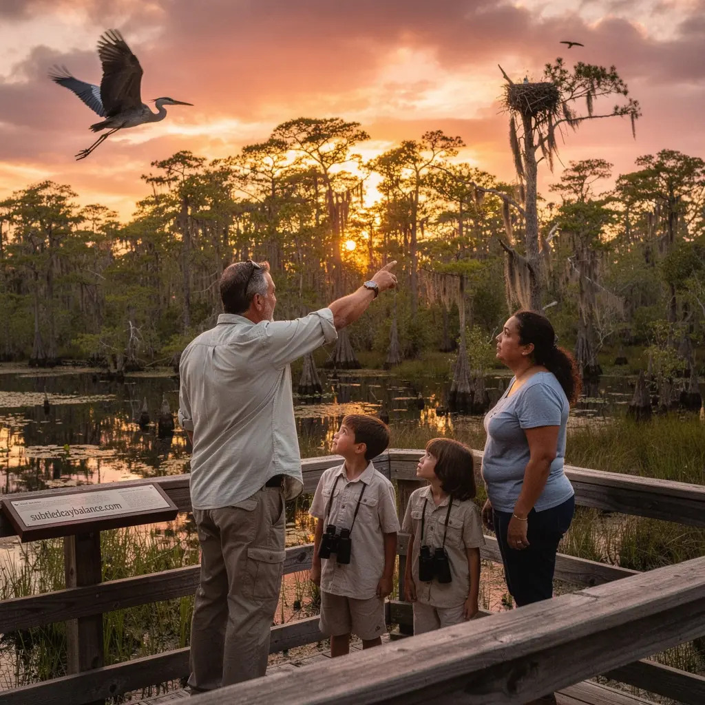 Экспедиция по экосистеме Эверглейдс с воздушной лодкой в трясины.